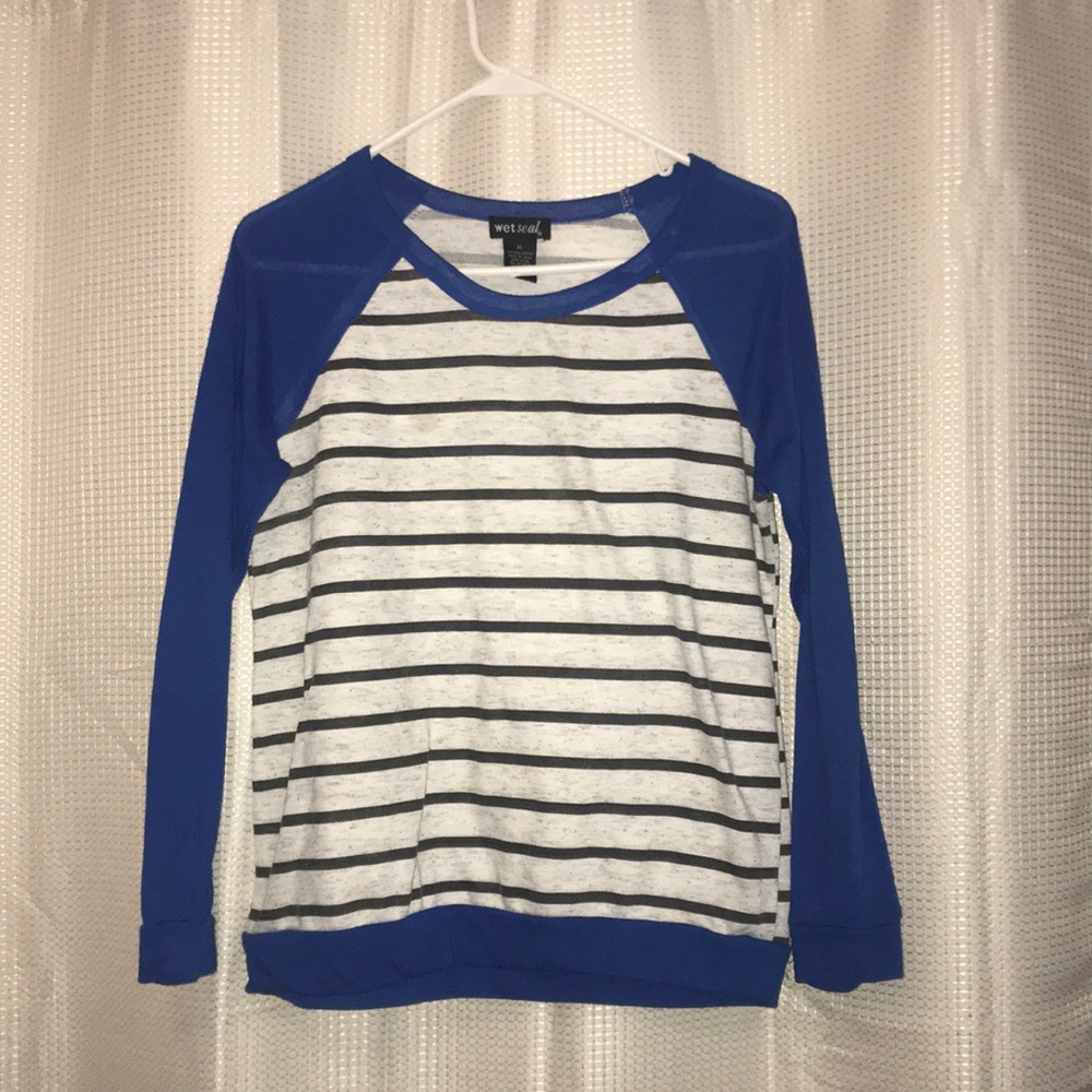 Striped long sleeve top